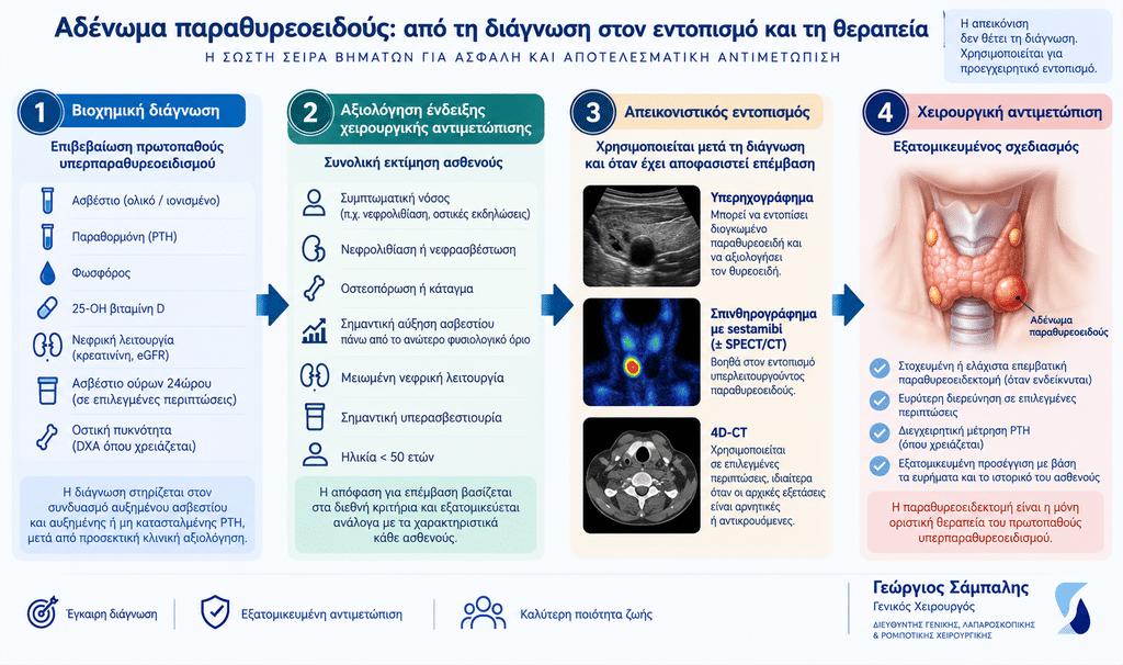Διάγνωση και προεγχειρητικός εντοπισμός αδενώματος παραθυρεοειδούς
