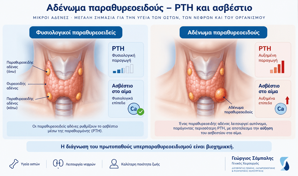 Αδένωμα παραθυρεοειδούς και αύξηση PTH και ασβεστίου
