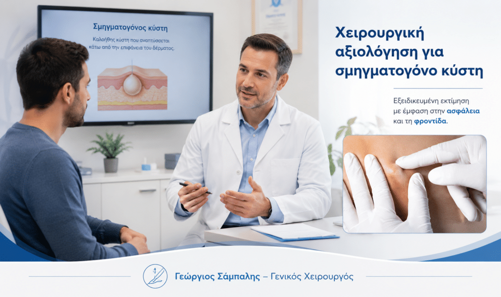Αξιολόγηση σμηγματογονου κυστεως