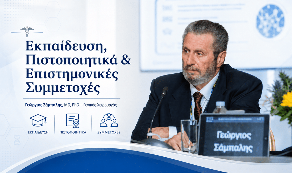 Εκπαίδευση, Πιστοποιητικά και Επιστημονικές Συμμετοχές — Γεώργιος Σάμπαλης.