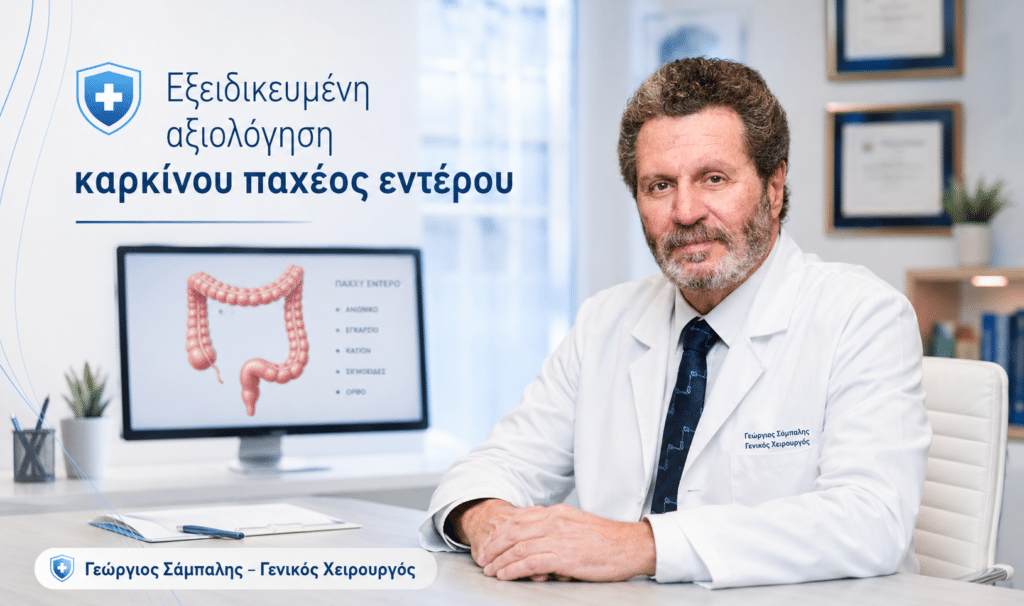 Γεώργιος Σάμπαλης, εξειδικευμένη χειρουργική αξιολόγηση για καρκίνο παχέος εντέρου