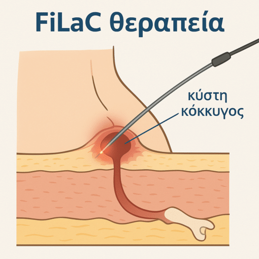 θεραπεία της κύστης κόκκυγος με Laser