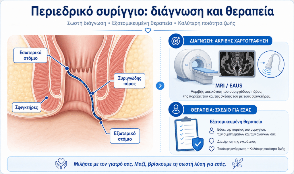 Περιεδρικό συρίγγιο: διάγνωση και θεραπεία