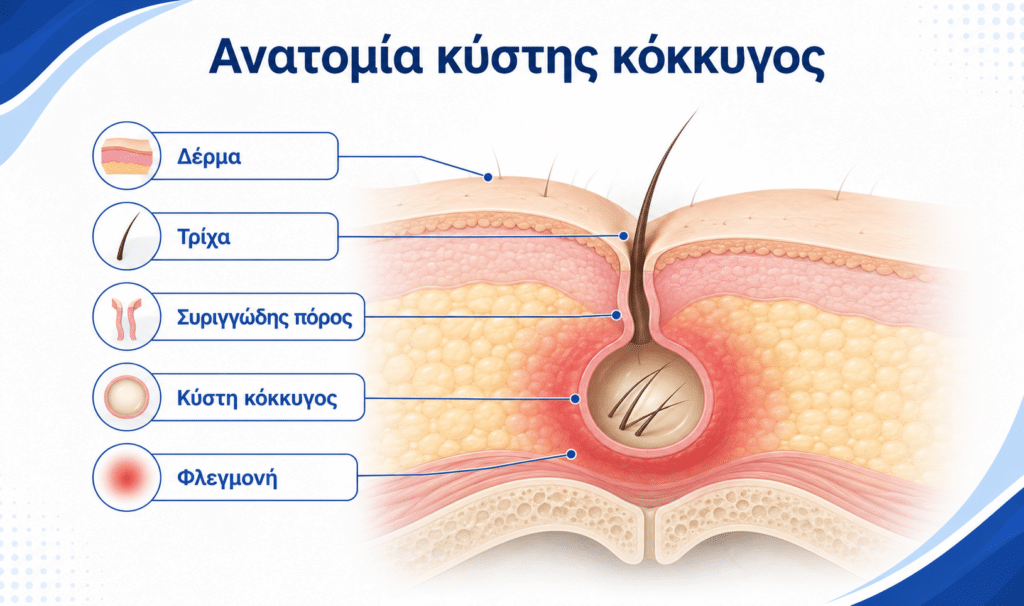 Ανατομική απεικόνιση κύστης κόκκυγος