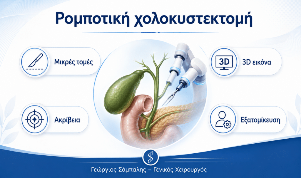 Ρομποτική χολοκυστεκτομή για αφαίρεση χοληδόχου κύστης από τον Γεώργιο Σάμπαλη