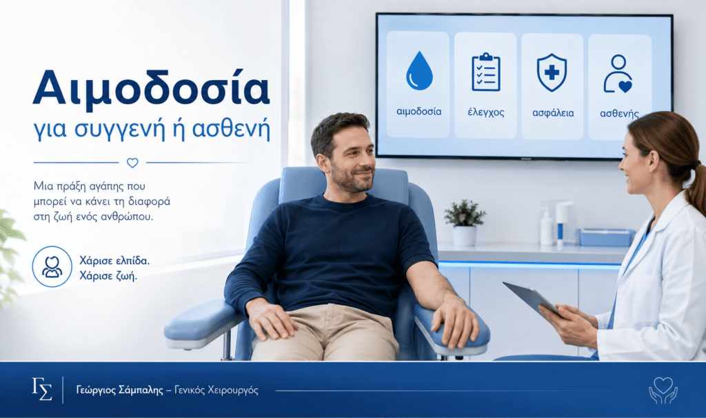 Αιμοδοσία για συγγενή ή ασθενή – ενημέρωση για τη διαδικασία και τις αντενδείξεις