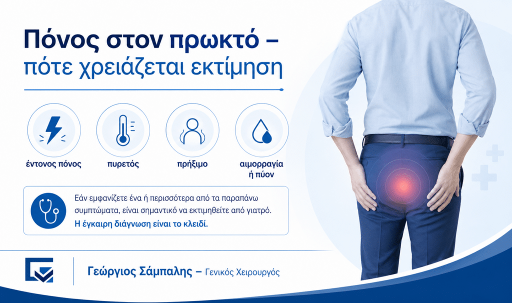 Πόνος στον πρωκτό μετά την κένωση από ραγάδα ή αιμορροΐδες
